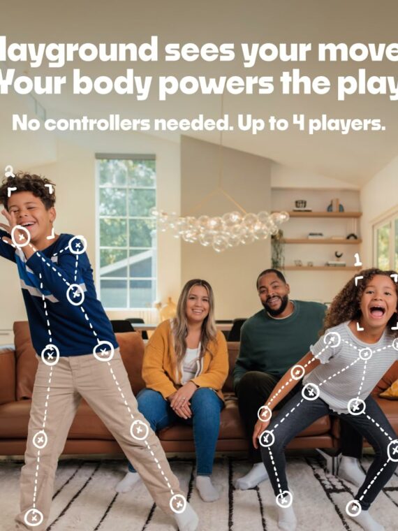 Nex Playground Game System - AI-Powered Motion Tracking Console for Family Fun & Fitness, Includes 4 Games & Play Pass Subscription