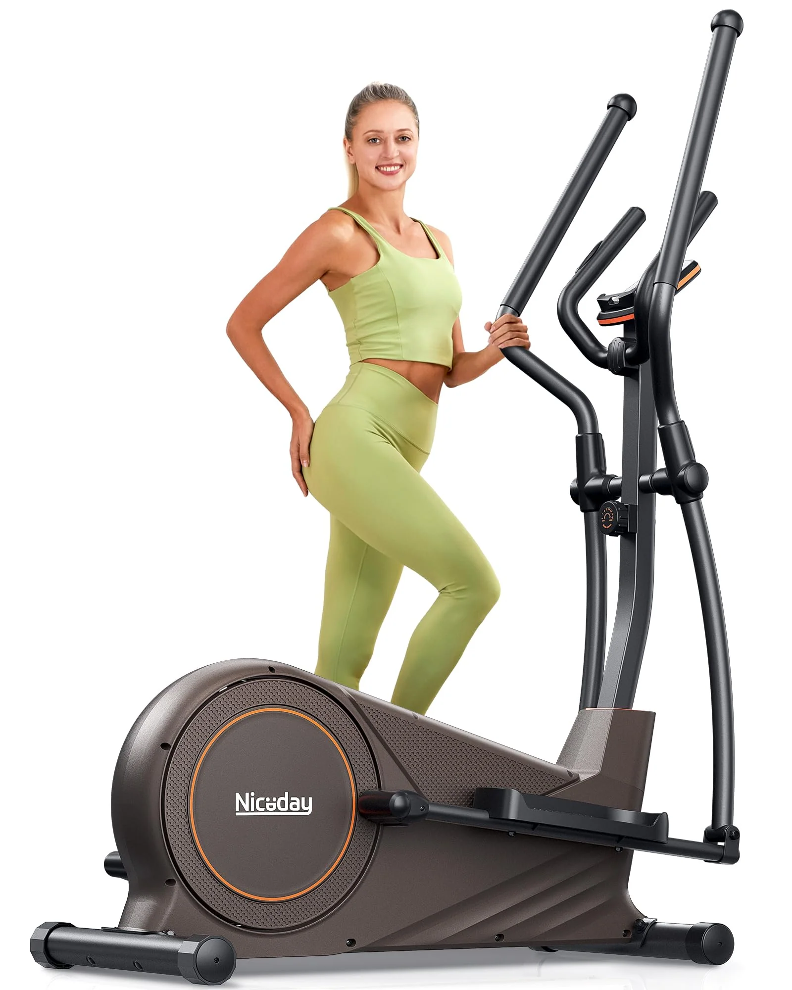 Niceday Elliptical Exercise Machine, Light-Commercial Grade, 16 Resistance Levels, Ultra-Silent, 400LBS Capacity, Home Gym Equipment