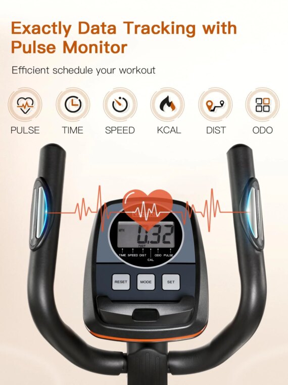 Niceday Elliptical Exercise Machine, Light-Commercial Grade, 16 Resistance Levels, Ultra-Silent, 400LBS Capacity, Home Gym Equipment