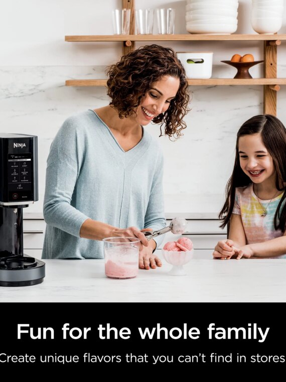 Ninja CREAMi 7-in-1 Ice Cream Maker, 800W, One-Touch Programs, Customizable Treats