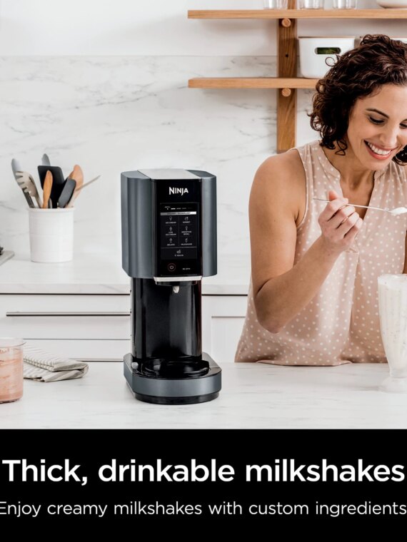 Ninja CREAMi 7-in-1 Ice Cream Maker, 800W, One-Touch Programs, Customizable Treats