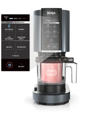 Ninja CREAMi 7-in-1 Ice Cream Maker, 800W, One-Touch Programs, Customizable Treats