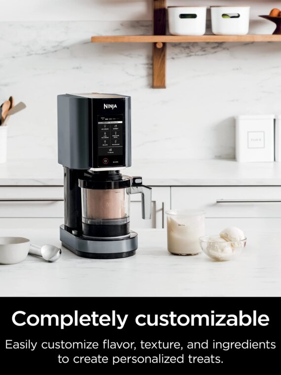 Ninja CREAMi 7-in-1 Ice Cream Maker, 800W, One-Touch Programs, Customizable Treats