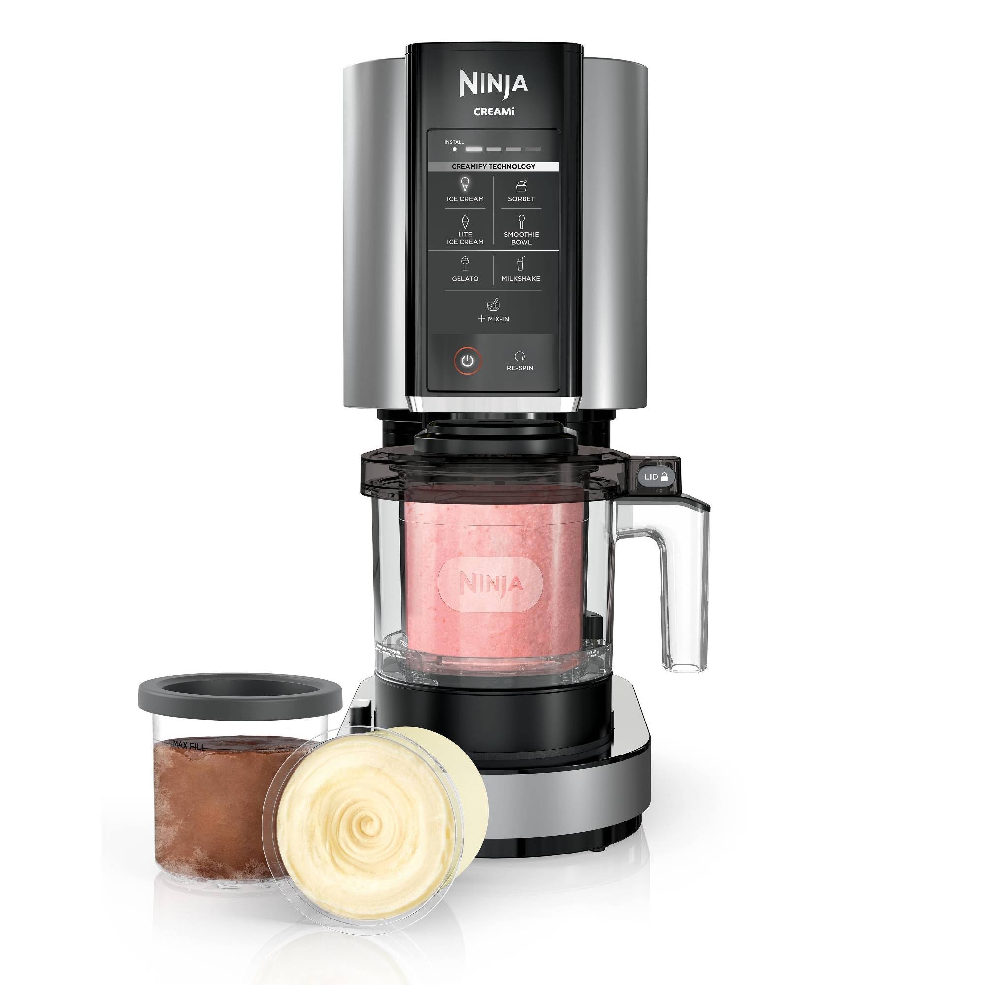 Ninja CREAMi Ice Cream Maker, Silver - Transforms Frozen Bases into Smooth Desserts with Creamify Technology