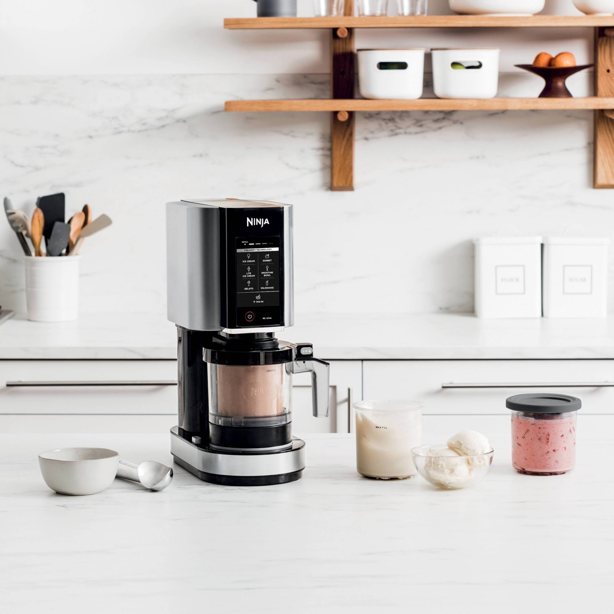 Ninja CREAMi Silver Ice Cream Maker - Creamify Technology for Smooth Frozen Treats
