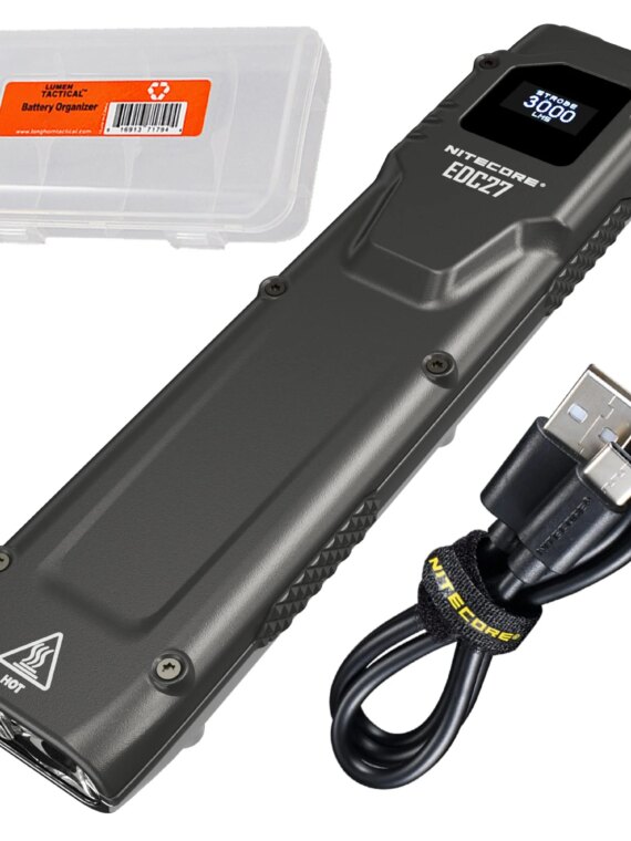 Nitecore EDC27 3000 Lumen Ultra Slim USB-C Rechargeable EDC Flashlight with Clip