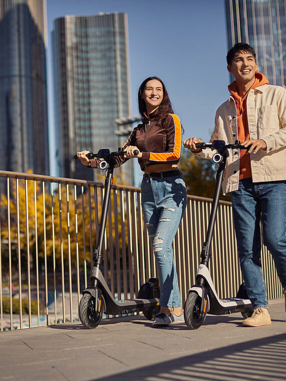 NIU KQi2 Pro Foldable Electric Scooter, 25mi Range, 17.4mph Speed, Grey