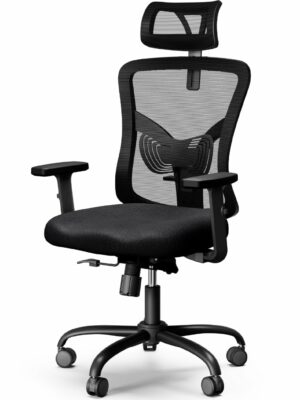 NOBLEWELL Ergonomic Office Chair, Adjustable Mesh Back, Memory Foam Seat, for Home & Office