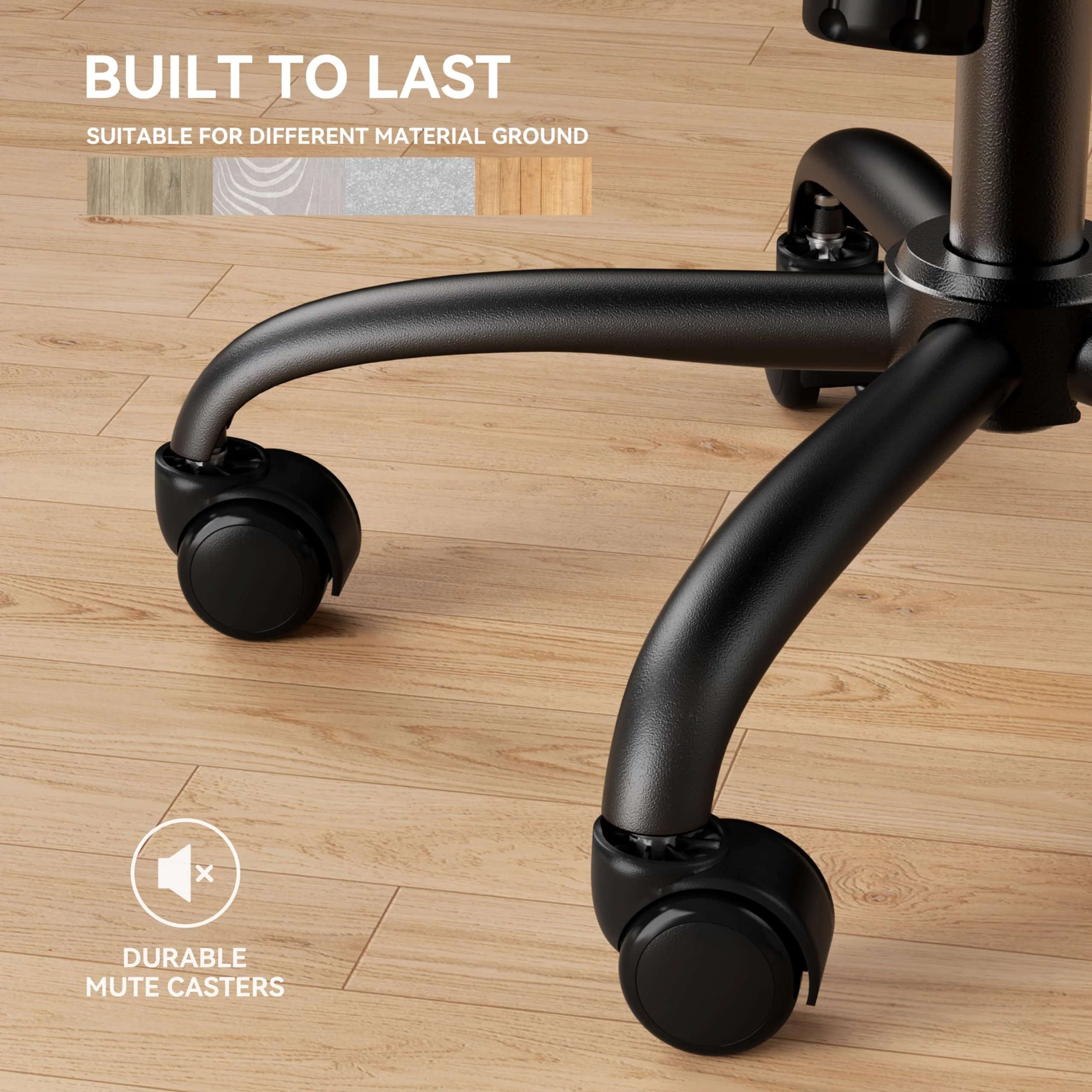 NOBLEWELL Ergonomic Office Chair, Adjustable Mesh Back, Memory Foam Seat, for Home & Office