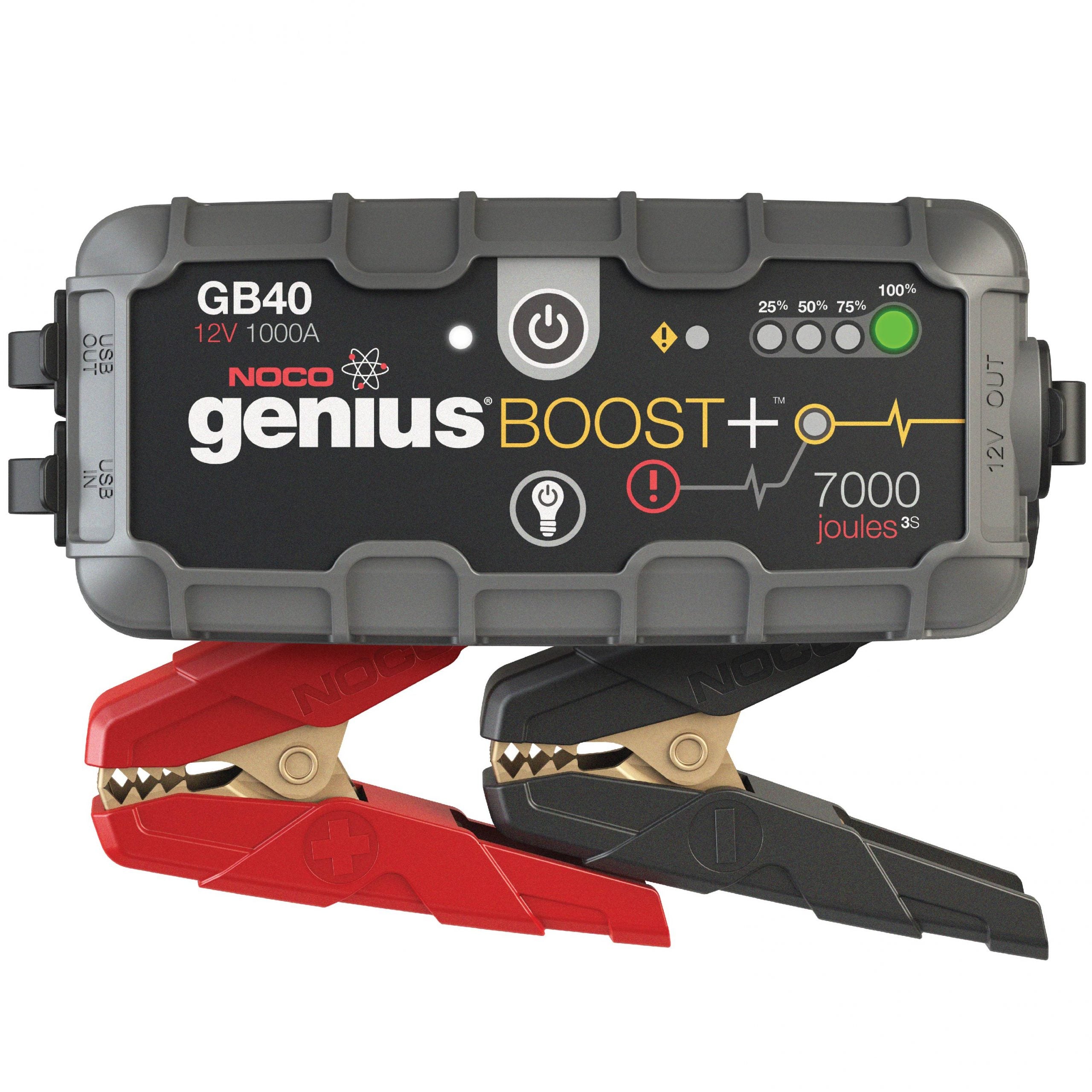 NOCO Boost Plus GB40 1000A 12V Lithium Jump Starter with LED for 6L Gas & 3L Diesel Engines