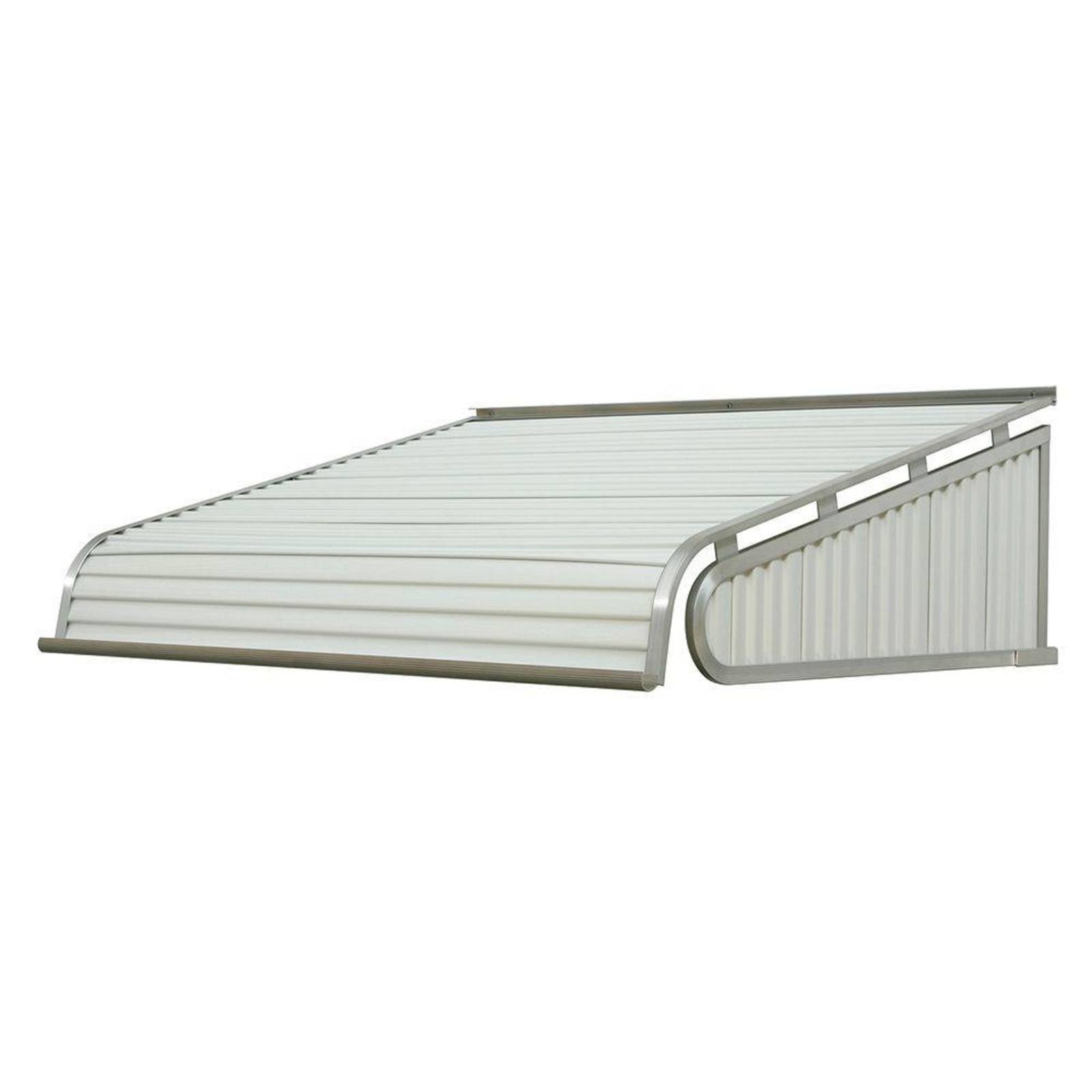 NuImage 1500 Series White Aluminum Door Canopy, 5 ft - Weather Resistant, Energy Saving