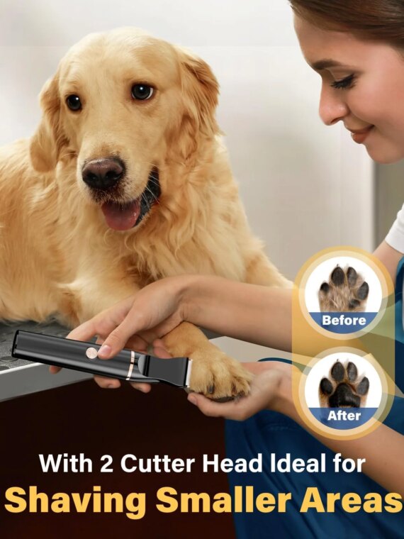 oneisall Dog Grooming Kit with Clippers for Thick Coats, Long Battery, Quiet & Waterproof