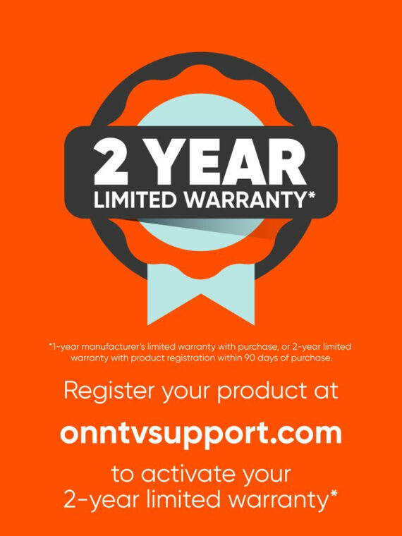 onn. 50" 4K UHD LED Roku Smart TV, HDR, 60Hz, Streaming Compatible, VESA Mount, 3 HDMI Ports