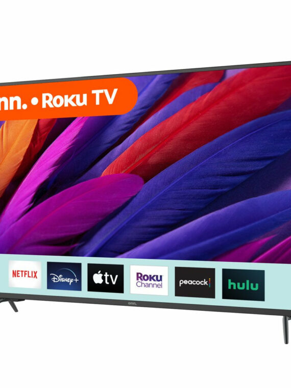 onn. 50" 4K UHD LED Roku Smart TV, HDR, 60Hz, Streaming Compatible, VESA Mount, 3 HDMI Ports