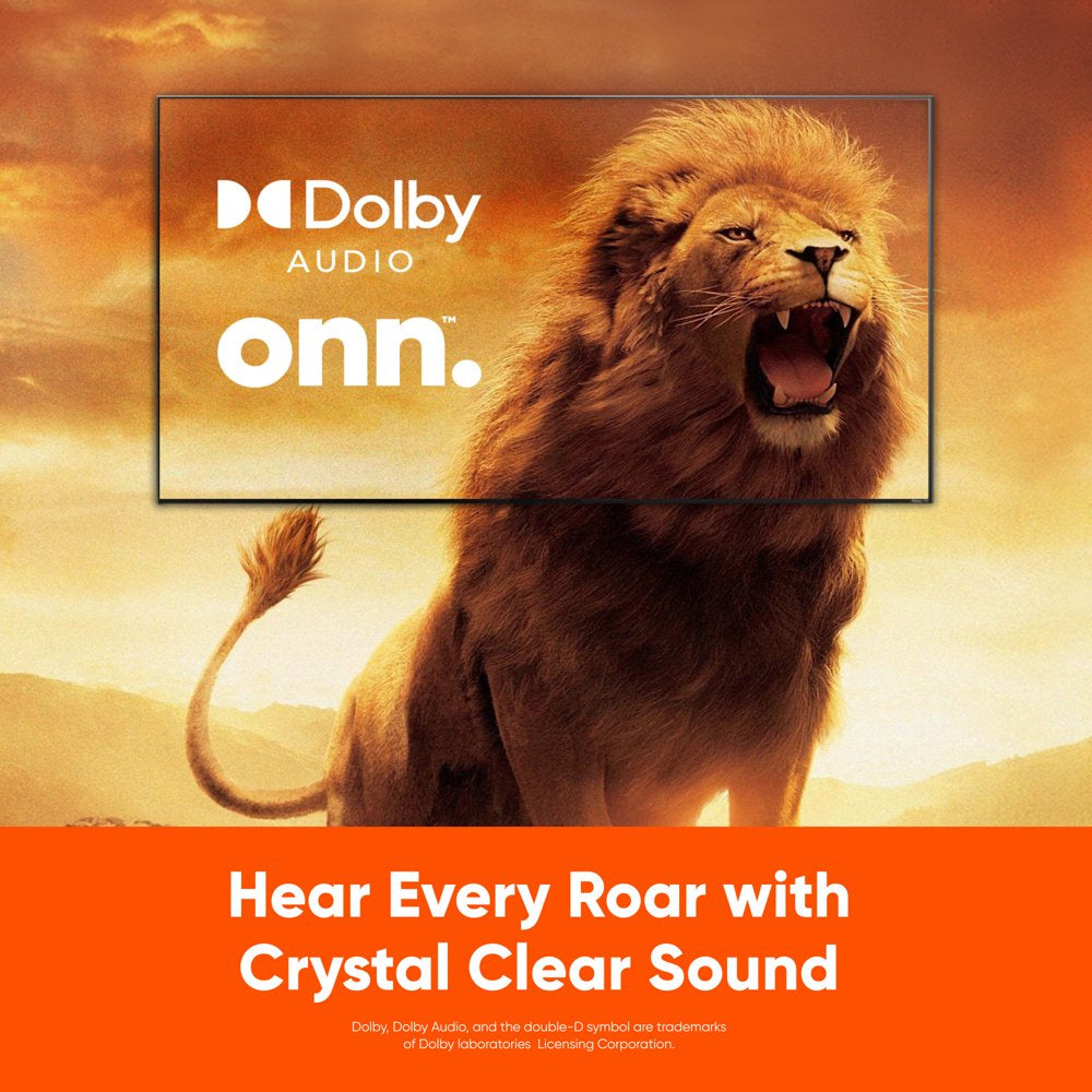 onn. 50" 4K UHD LED Roku Smart TV, HDR, 60Hz, Streaming Compatible, VESA Mount, 3 HDMI Ports