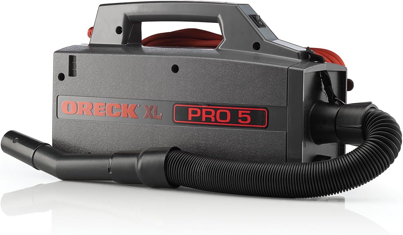 Oreck Commercial XL Pro 5 Canister Vacuum, Lightweight, Portable, Extended Reach, Black, BB900-DGR