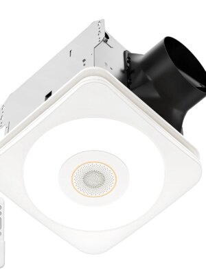 OREiN Bluetooth Bathroom Exhaust Fan with LED Light & Speaker, 110/160 CFM, Adjustable Color Temperature