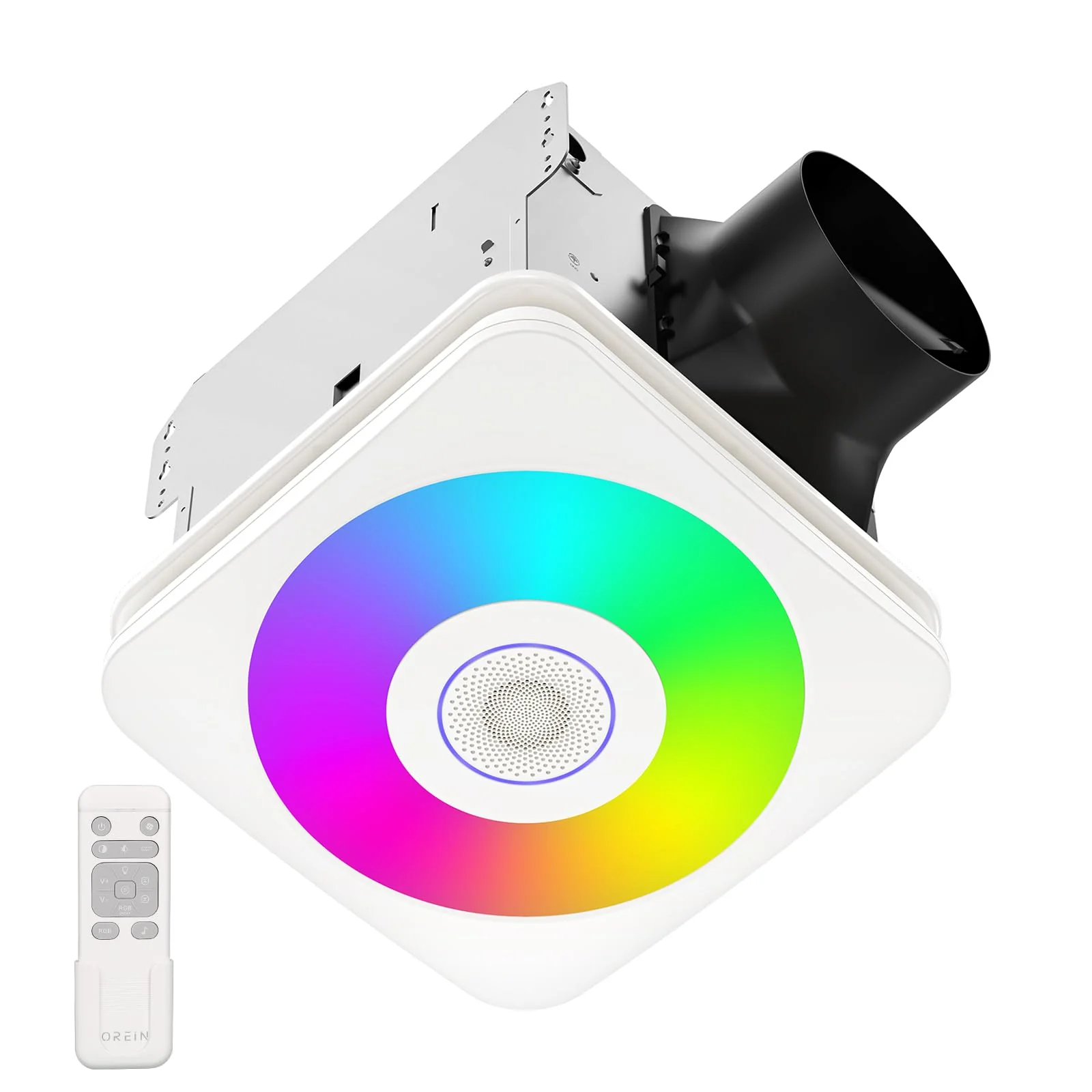 OREiN Bluetooth Bathroom Exhaust Fan with LED Light & Speaker, 110/160 CFM, Adjustable Color Temperature