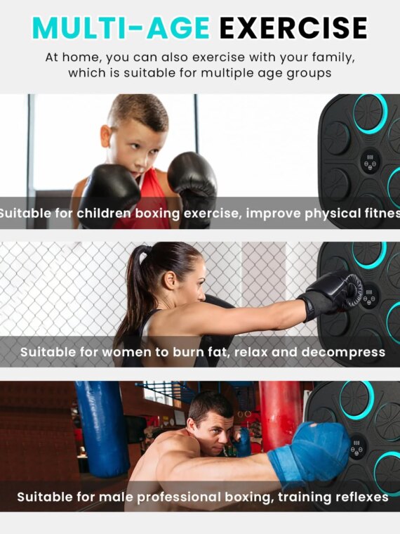 OurStarry Smart Music Boxing Machine with LED Lights & Touch Screen for All Ages