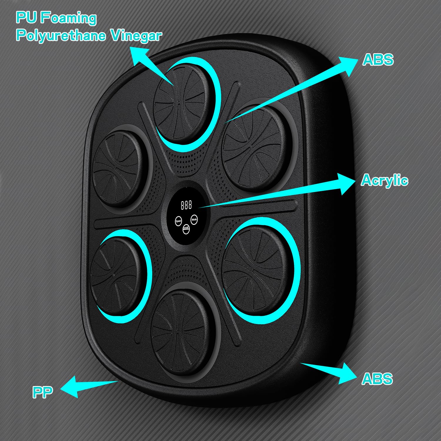 OurStarry Smart Music Boxing Machine with LED Lights & Touch Screen for All Ages