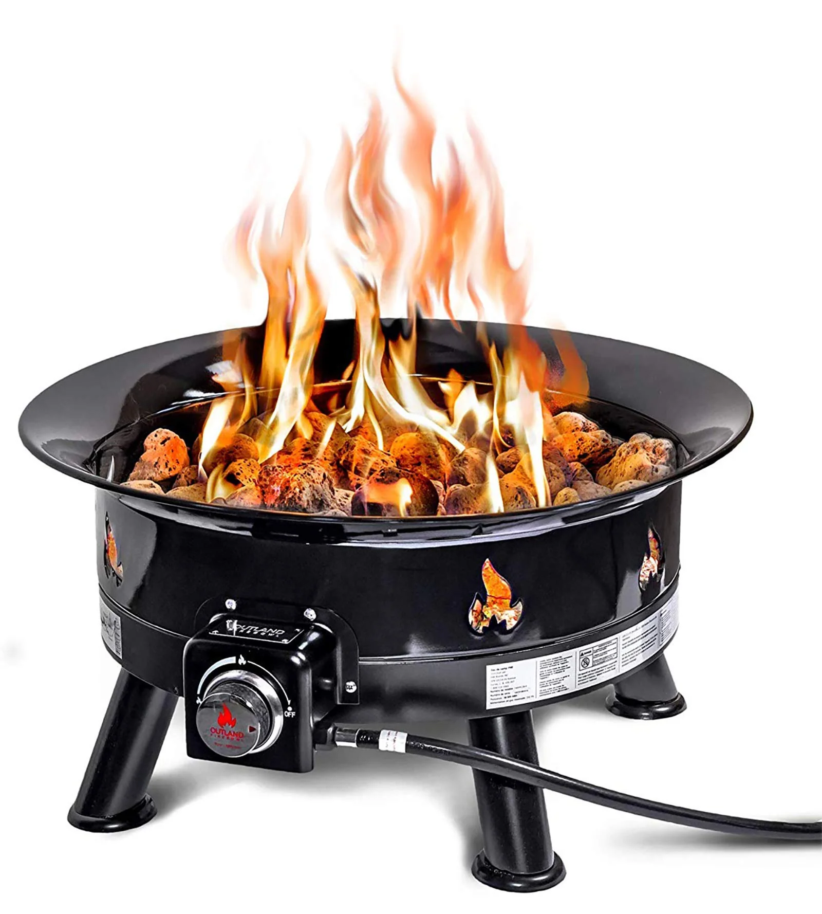 Outland Living 883 Mega Propane Gas Fire Pit - 58,000 BTU, Portable, No Assembly, CSA Approved, 24" Diameter