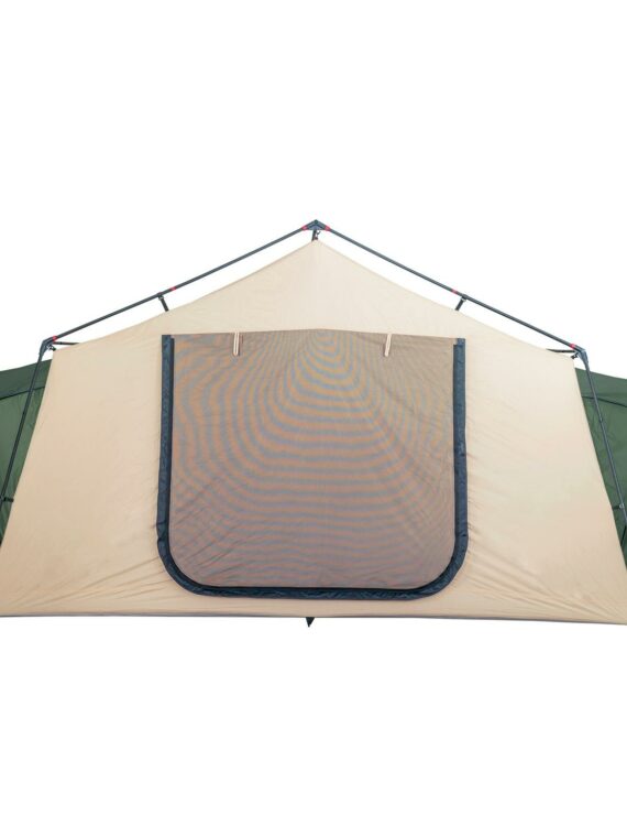 Ozark Trail 14-Person Cabin Tent, 2-Room, Screen Porch, Beige/Green, Camping Shelter
