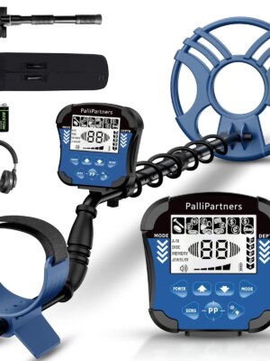 PalliPartners 12" Coil Metal Detector with Advanced DSP Chip, Lightweight, 5 Modes, Waterproof Coil, LCD Display