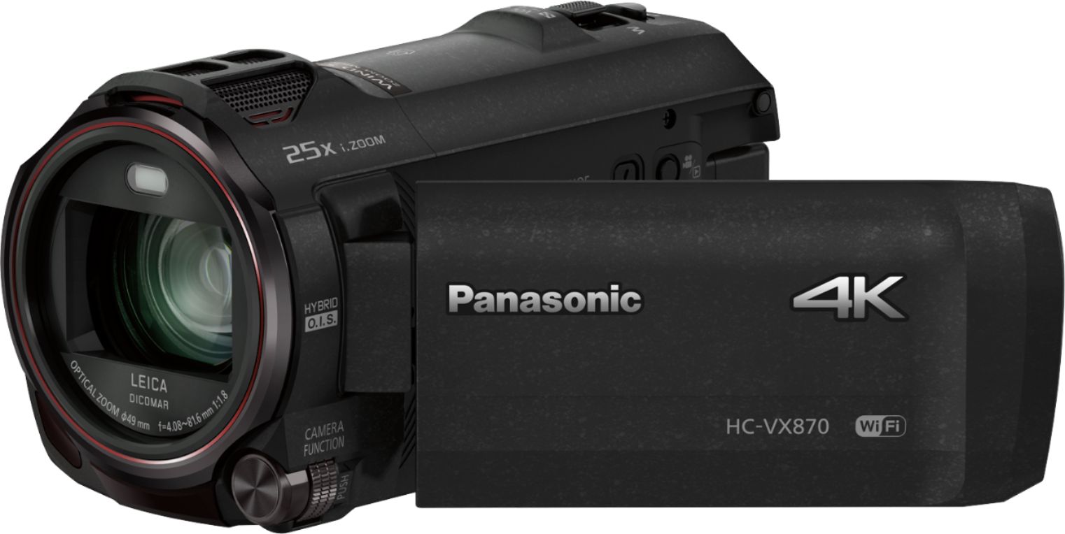 Panasonic HC-VX870K 4K Ultra HD Camcorder, Black - Flash Memory, High-Quality Video Recording