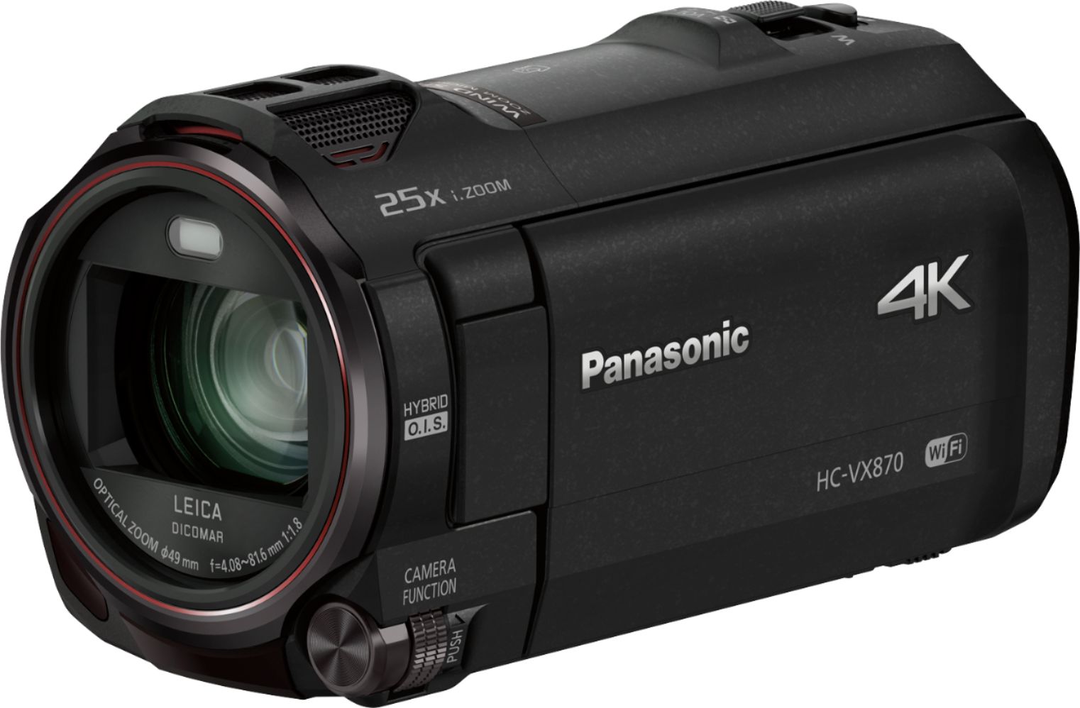 Panasonic HC-VX870K 4K Ultra HD Camcorder, Black - Flash Memory, High-Quality Video Recording