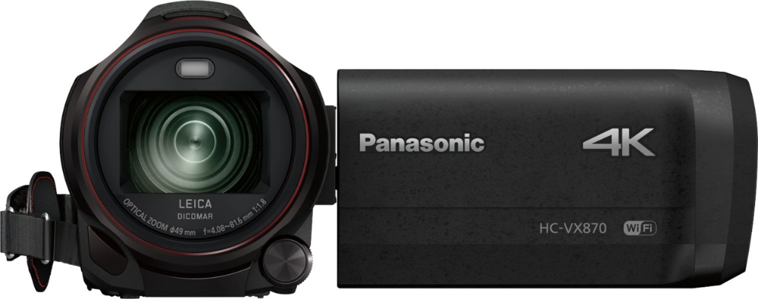 Panasonic HC-VX870K 4K Ultra HD Camcorder, Black - Flash Memory, High-Quality Video Recording