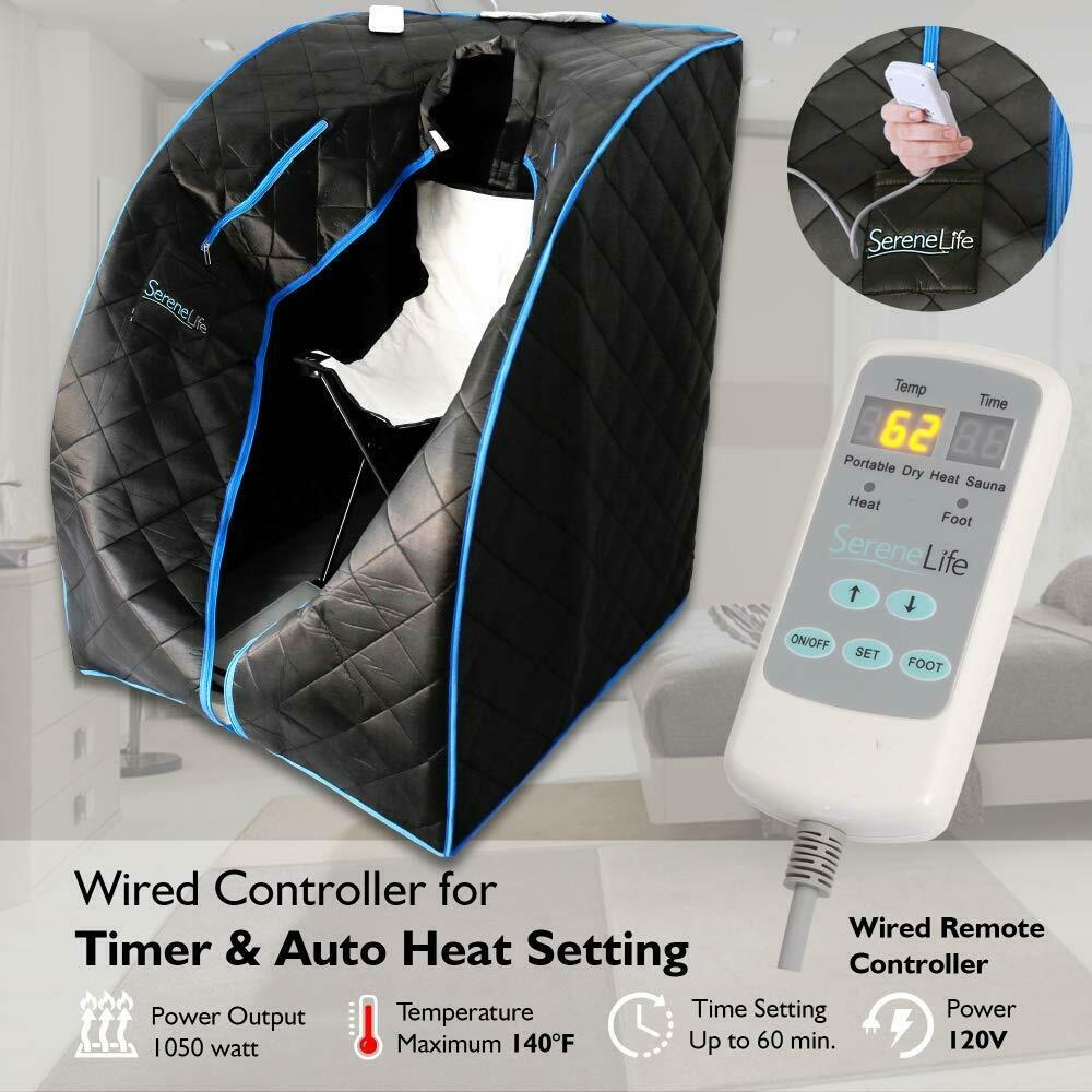Personal Portable Sauna Infrared Home Spa, Black - One Person, New Condition