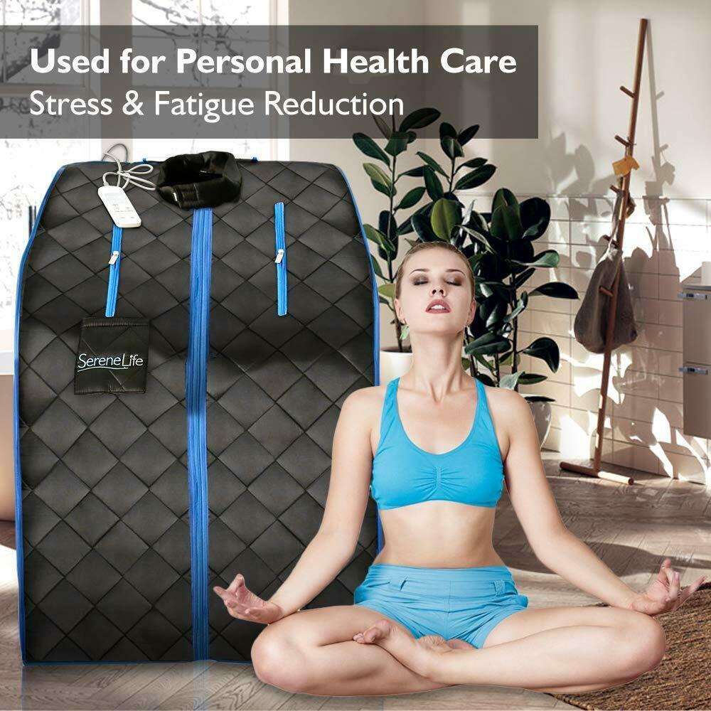 Personal Portable Sauna Infrared Home Spa, Black - One Person, New Condition