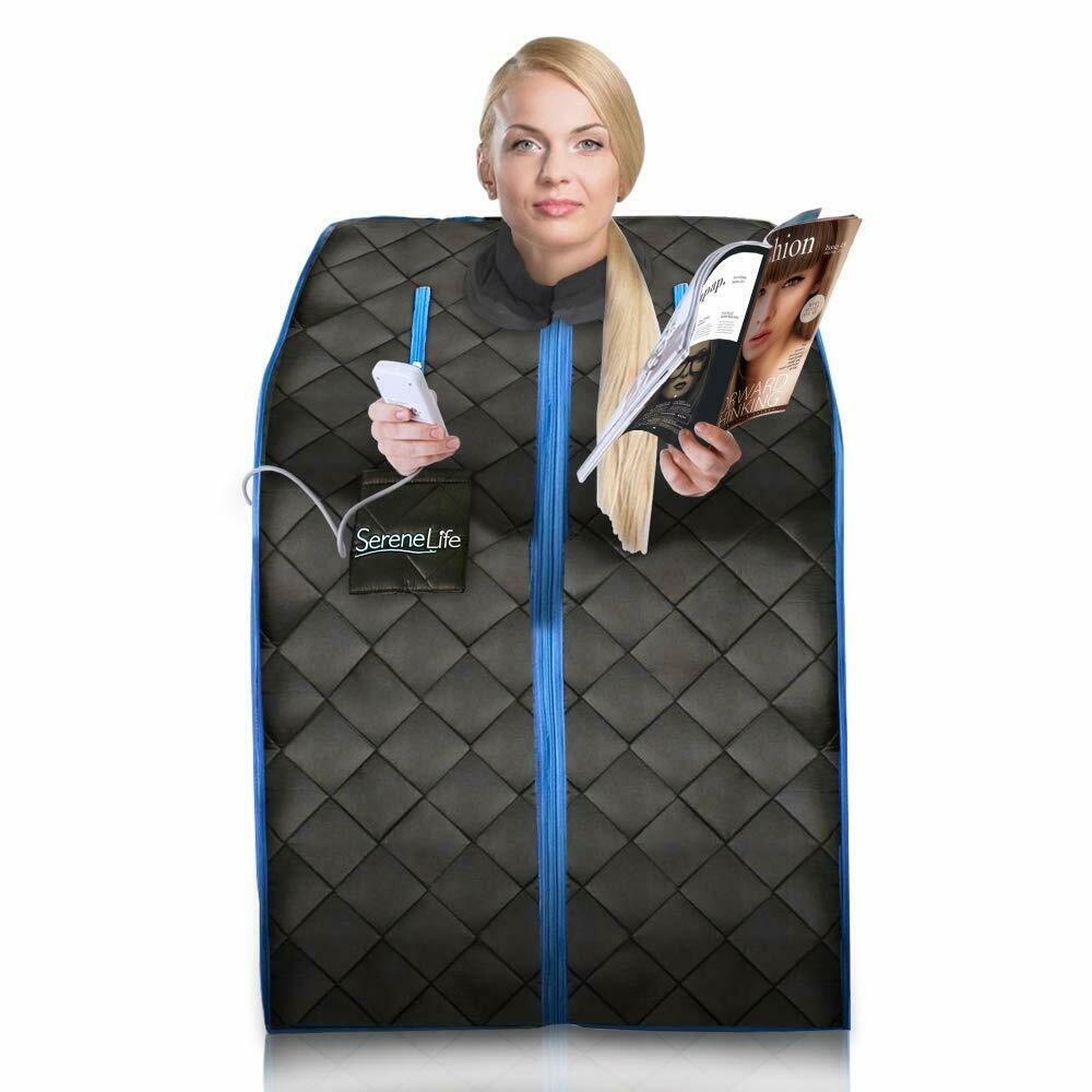 Personal Portable Sauna Infrared Home Spa, Black - One Person, New Condition