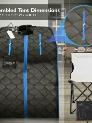 Personal Portable Sauna Infrared Home Spa, Black – One Person, New Condition