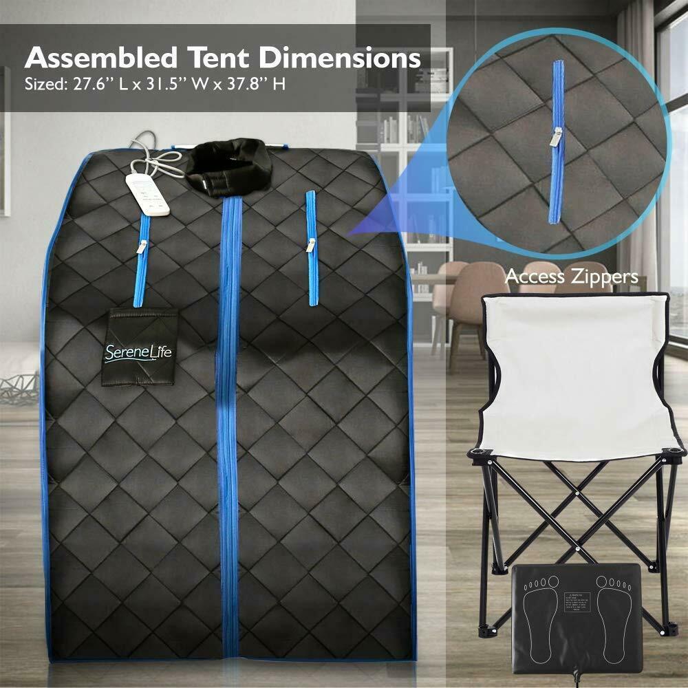 Personal Portable Sauna Infrared Home Spa, Black - One Person, New Condition