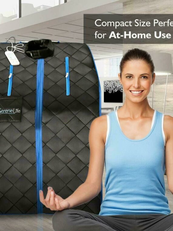 Personal Portable Sauna Infrared Home Spa, Black - One Person, New Condition