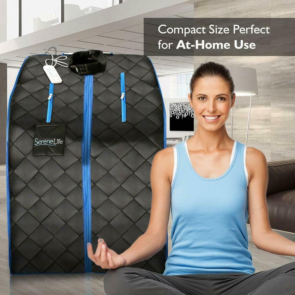 Personal Portable Sauna Infrared Home Spa, Black - One Person, New Condition