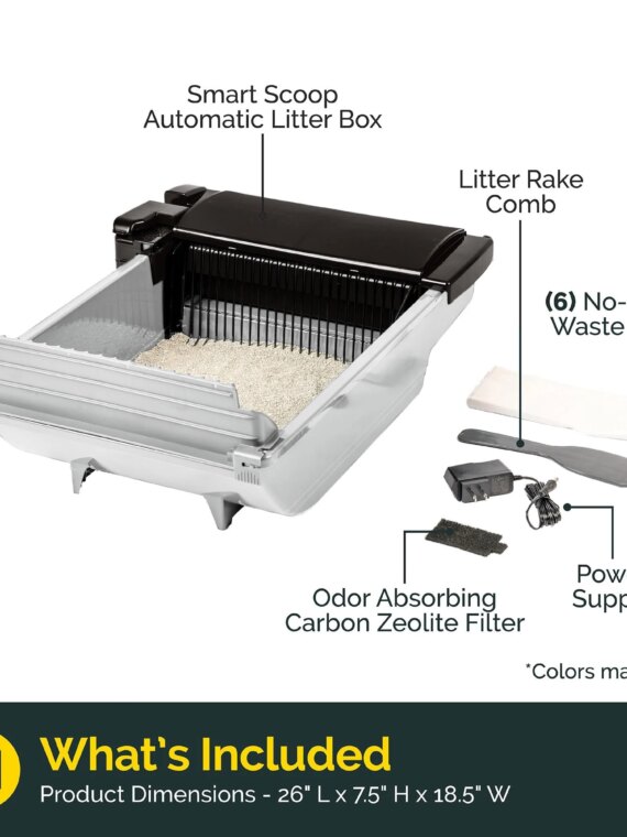 Pet Zone Self-Cleaning Cat Litter Box, Automatic, Odor Control, Easy Maintenance, Quiet, For Cats 6-15 lbs