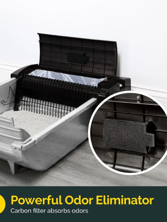 Pet Zone Self-Cleaning Cat Litter Box, Automatic, Odor Control, Easy Maintenance, Quiet, For Cats 6-15 lbs