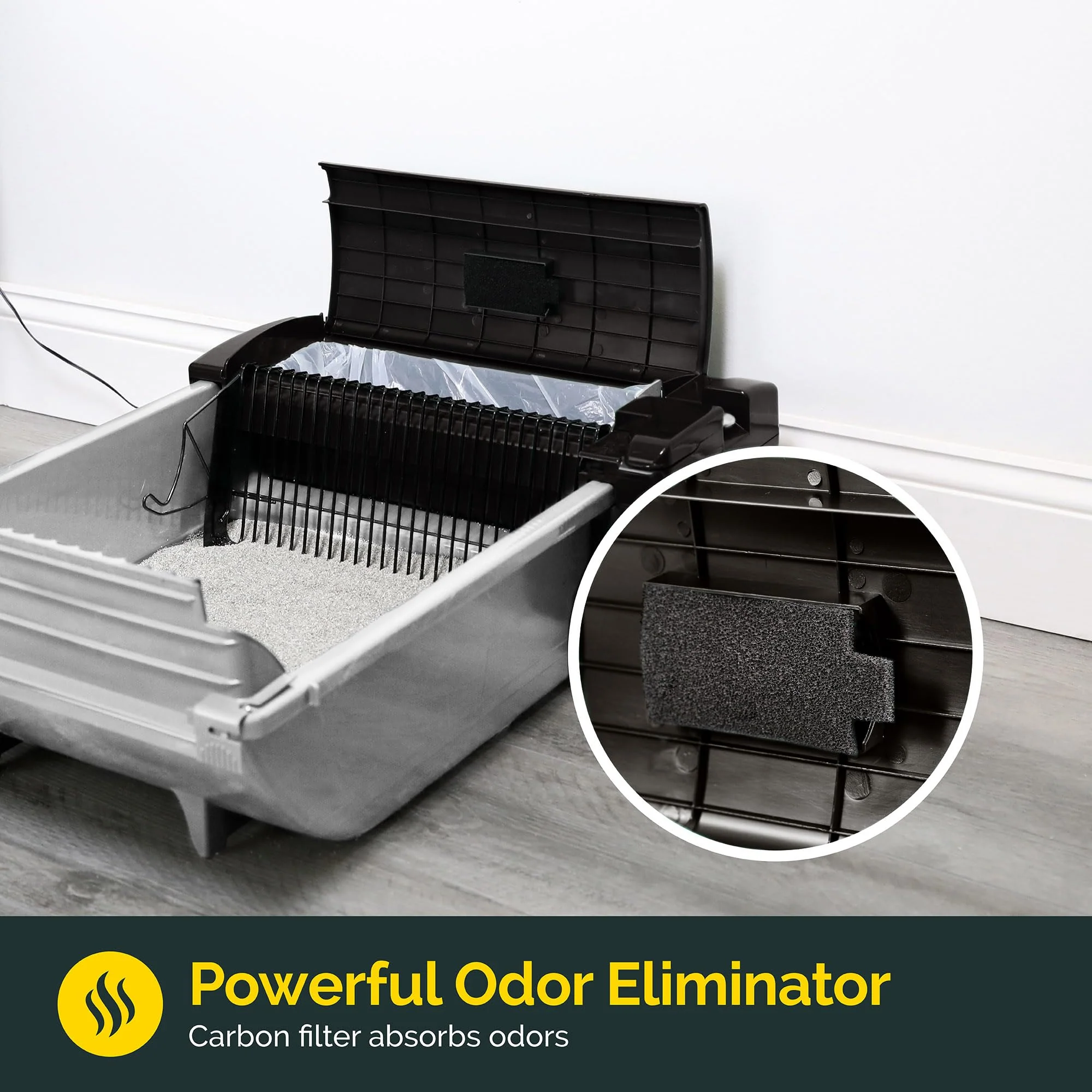 Pet Zone Self-Cleaning Cat Litter Box, Automatic, Odor Control, Easy Maintenance, Quiet, For Cats 6-15 lbs