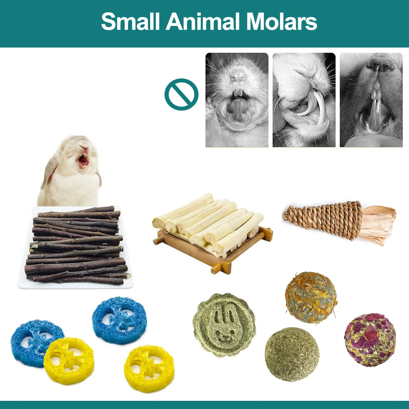 PetJoy Rabbit Tunnel & Chew Toy Set - Tear-Resistant Polyester, Includes Tunnel, Grass Balls, Apple Sticks, Loofahs - For Rabbits & Small Rodents