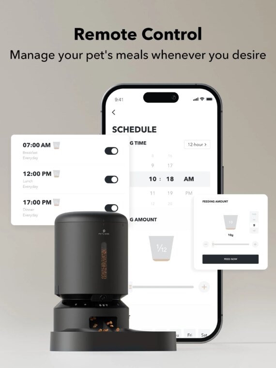 PETLIBRO 5L Automatic Cat Feeder with 1080P HD Camera, WiFi Control, Two-Way Audio, Smart Notifications