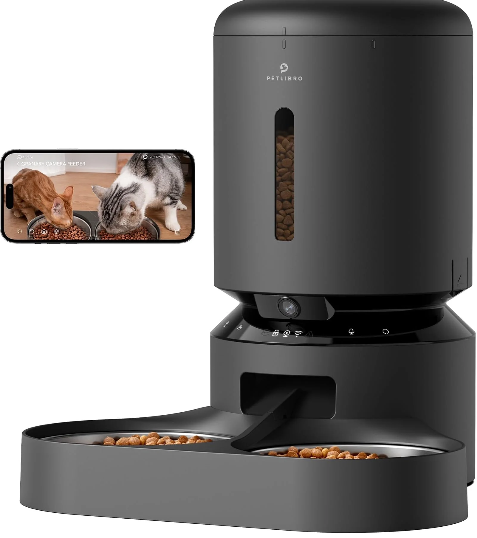 PETLIBRO 5L Automatic Cat Feeder with 1080P HD Camera, WiFi Control, Two-Way Audio, Smart Notifications