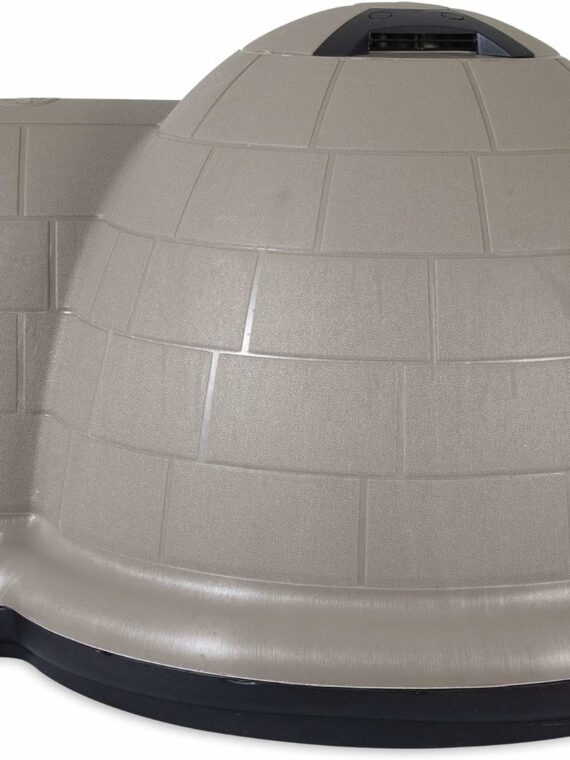 Petmate Indigo Igloo Dog House XL - All-Weather Insulated Shelter, Eco-Friendly, for 90-125 lbs Pets, Made in USA