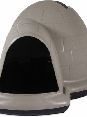 Petmate Indigo Igloo Dog House XL - All-Weather Insulated Shelter, Eco-Friendly, for 90-125 lbs Pets, Made in USA
