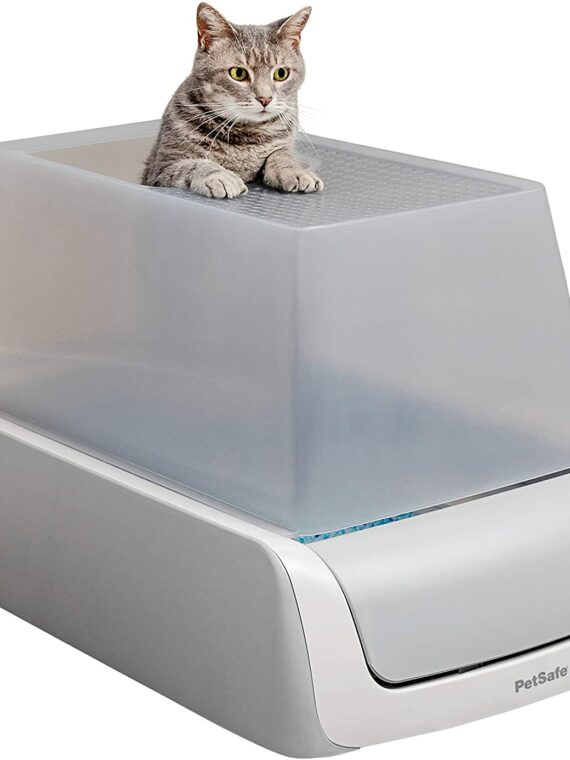 PetSafe ScoopFree Self-Cleaning Cat Litter Box with Health Counter, Automatic & Odor Control, Crystal Litter, App-Enabled