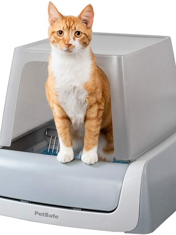 PetSafe ScoopFree Self-Cleaning Cat Litter Box with Health Counter, Automatic & Odor Control, Crystal Litter, App-Enabled
