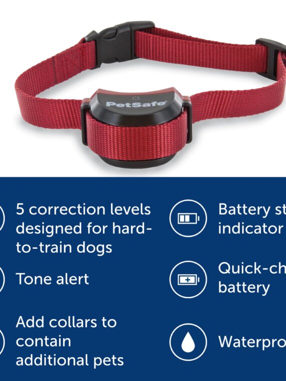 PetSafe Stay & Play Wireless Dog Fence for Stubborn Dogs, 3/4-Acre Coverage, Rechargeable Collar