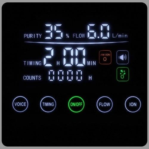 Pevor Portable Oxygen Generator, 1-6L/min Adjustable, Intelligent Voice, Touch Screen, Home & Travel, 110V