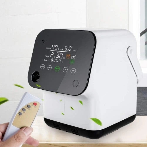 Pevor Portable Oxygen Generator, 1-6L/min Adjustable, Intelligent Voice, Touch Screen, Home & Travel, 110V